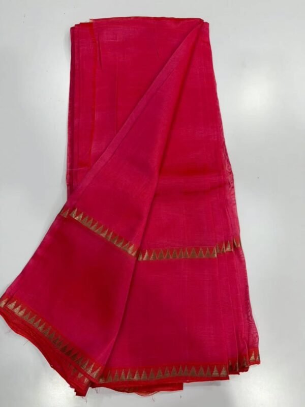 Mangalagiri Pattu by Cotton Gap Border Temple Border Saree